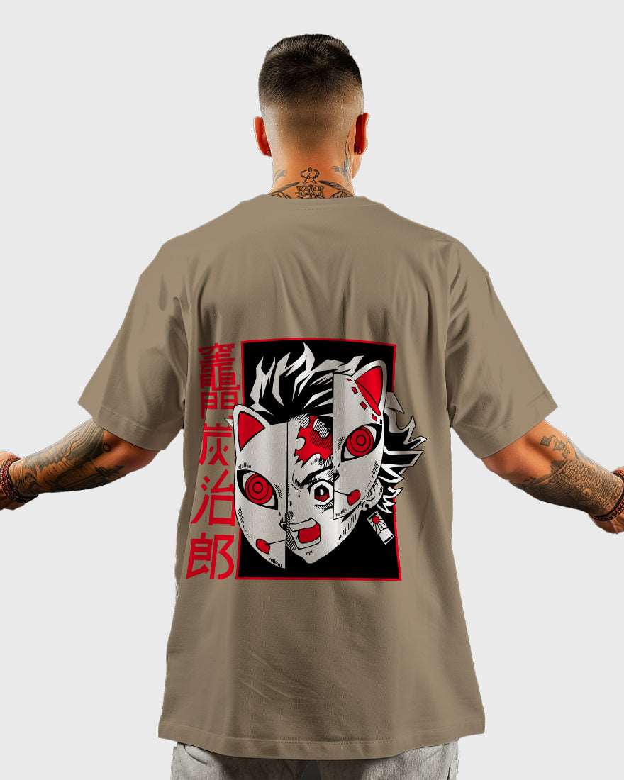 Mens Oversized Tshirt Anime Demonslayer 2