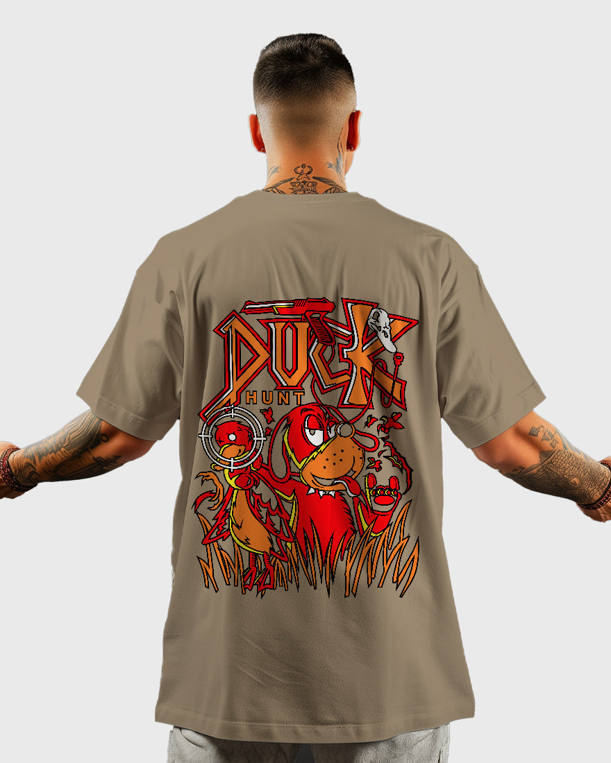 Mens Oversized Tshirt Gaming Duck Hunt