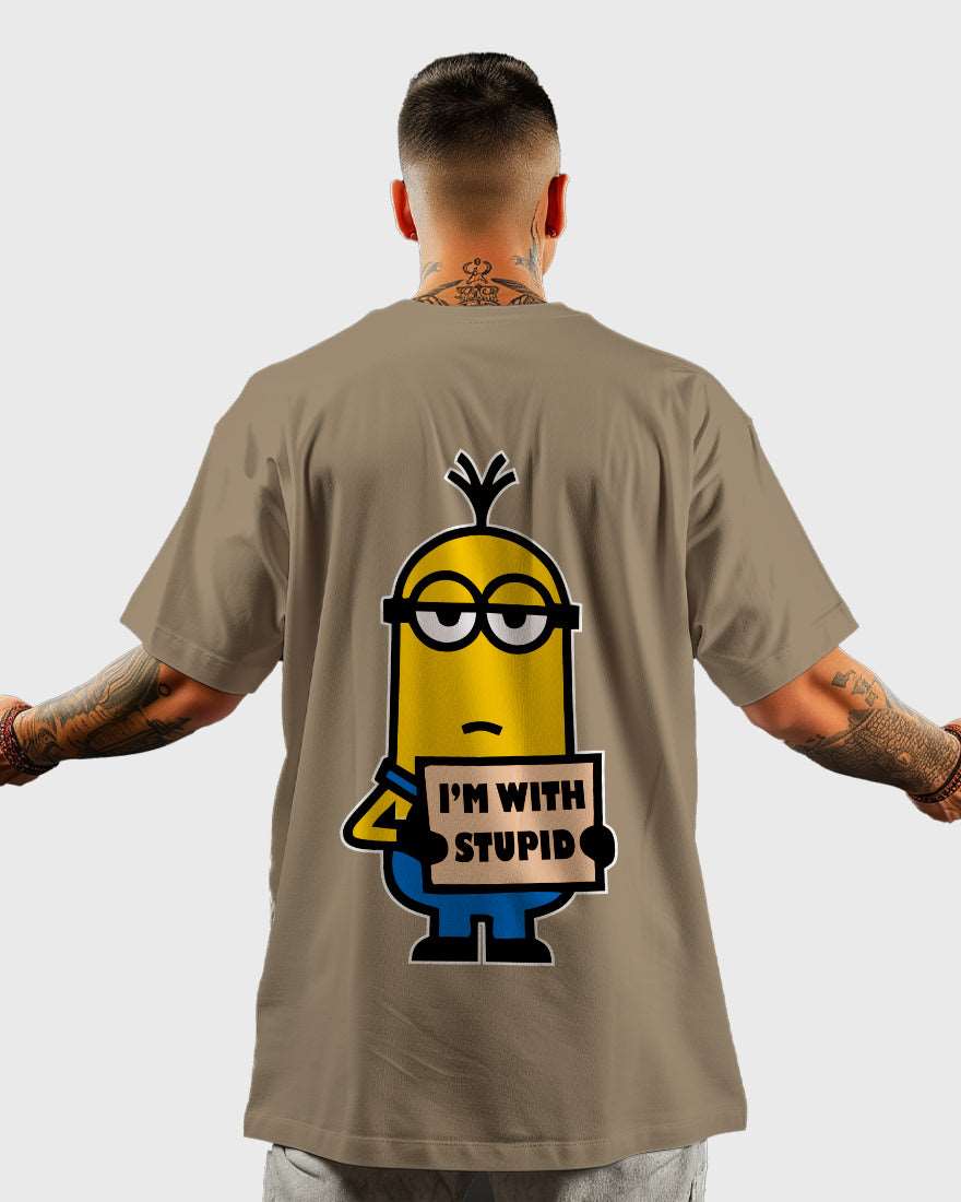 Mens Oversized Tshirt Cartoon Minions Kevin