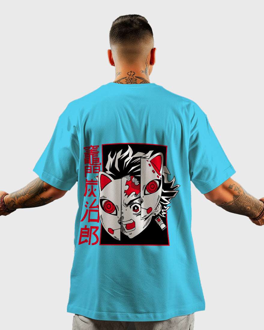 Mens Oversized Tshirt Anime Demonslayer 2