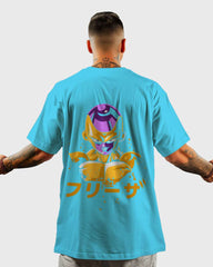 Mens Oversized Tshirt Anime Dragonballz Golden Freezer