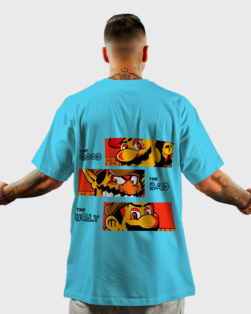 Mens Oversized Tshirt Gaming Mario 2