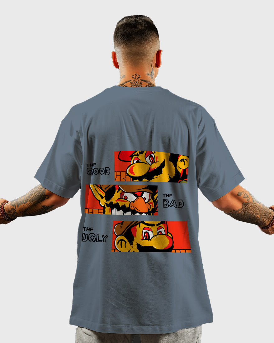 Mens Oversized Tshirt Gaming Mario 2