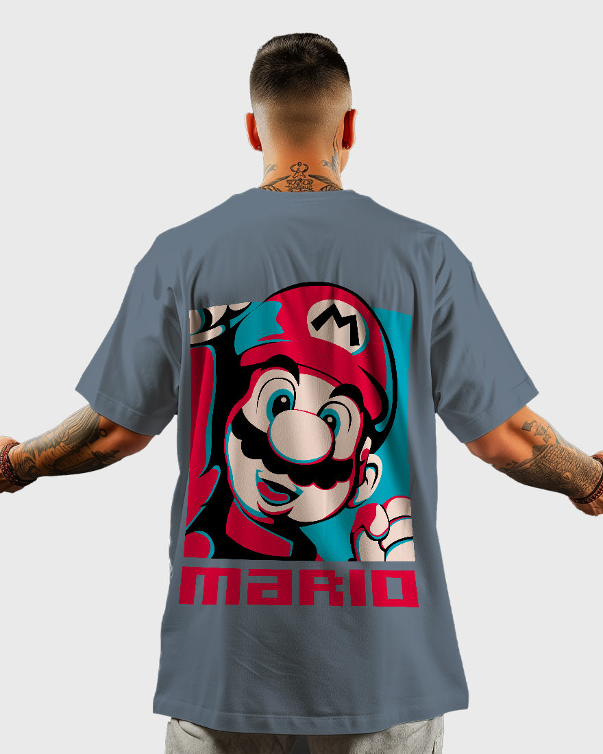 Mens Oversized Tshirt Gaming Mario 5