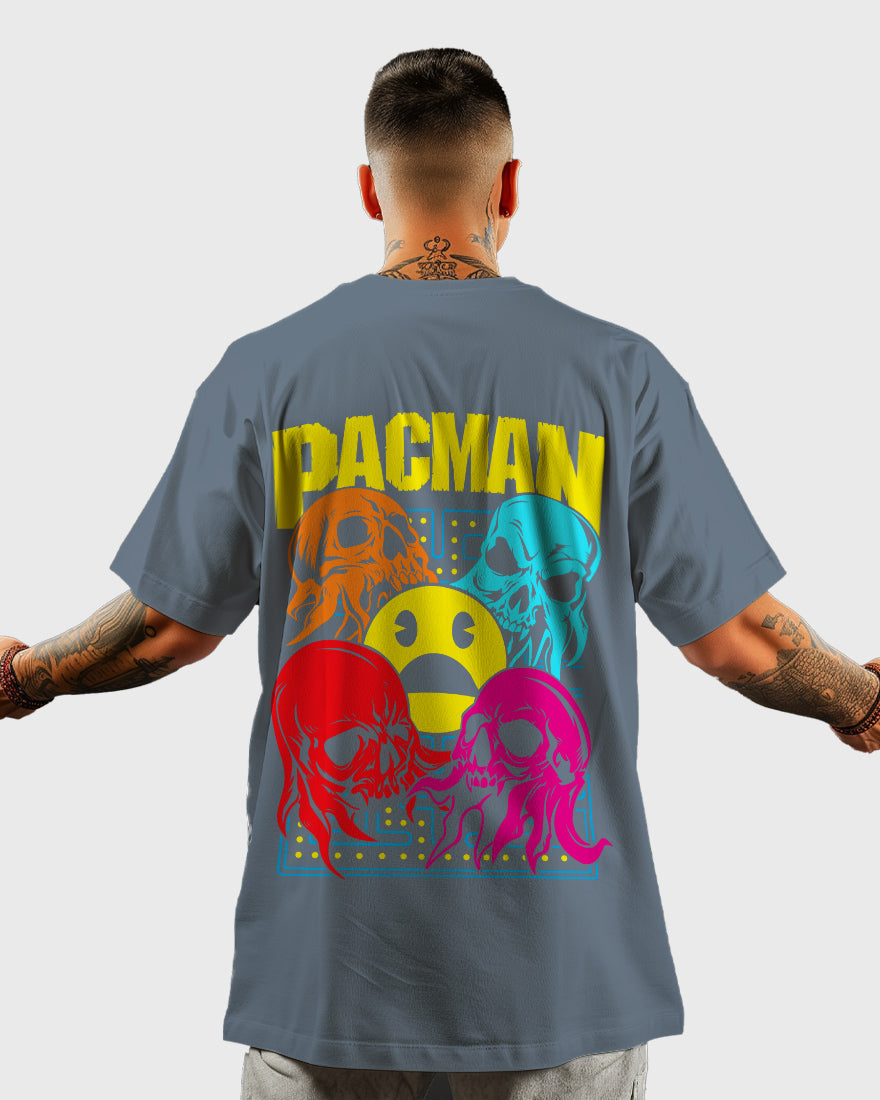 Mens Oversized Tshirt Gaming Pacman