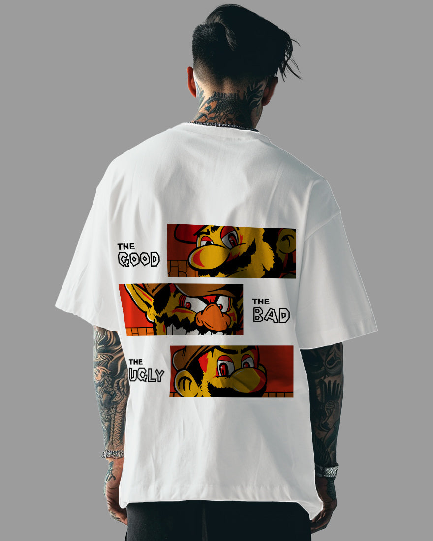 Mens Oversized Tshirt Gaming Mario 2