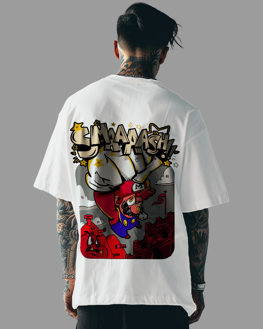 Mens Oversized Tshirt Gaming Mario 3