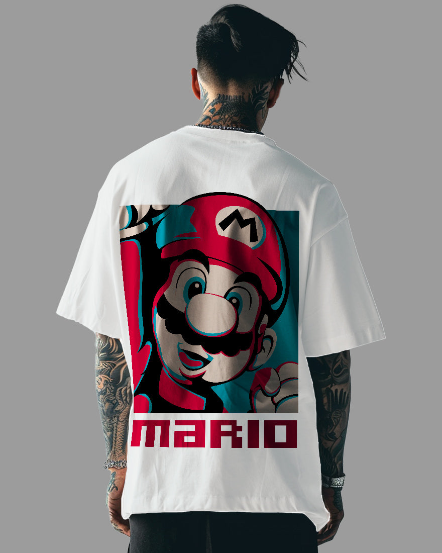 Mens Oversized Tshirt Gaming Mario 5