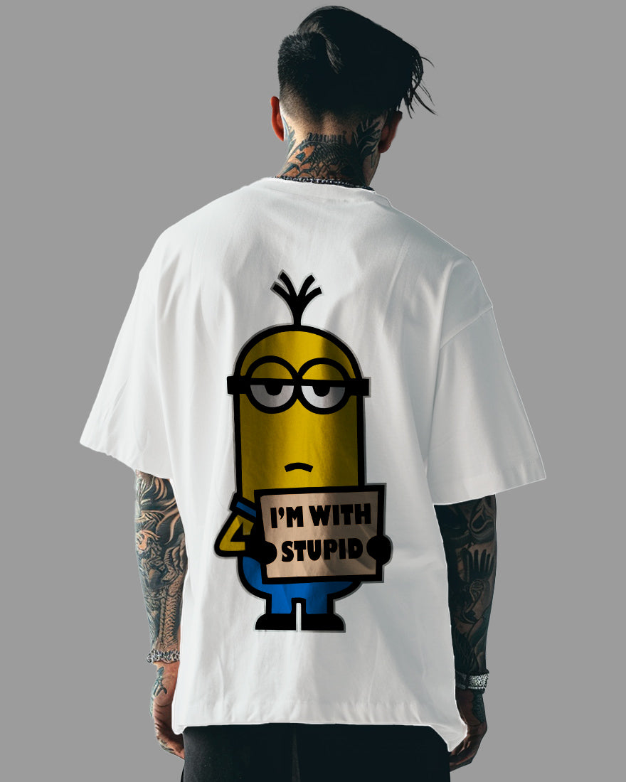 Mens Oversized Tshirt Cartoon Minions Kevin