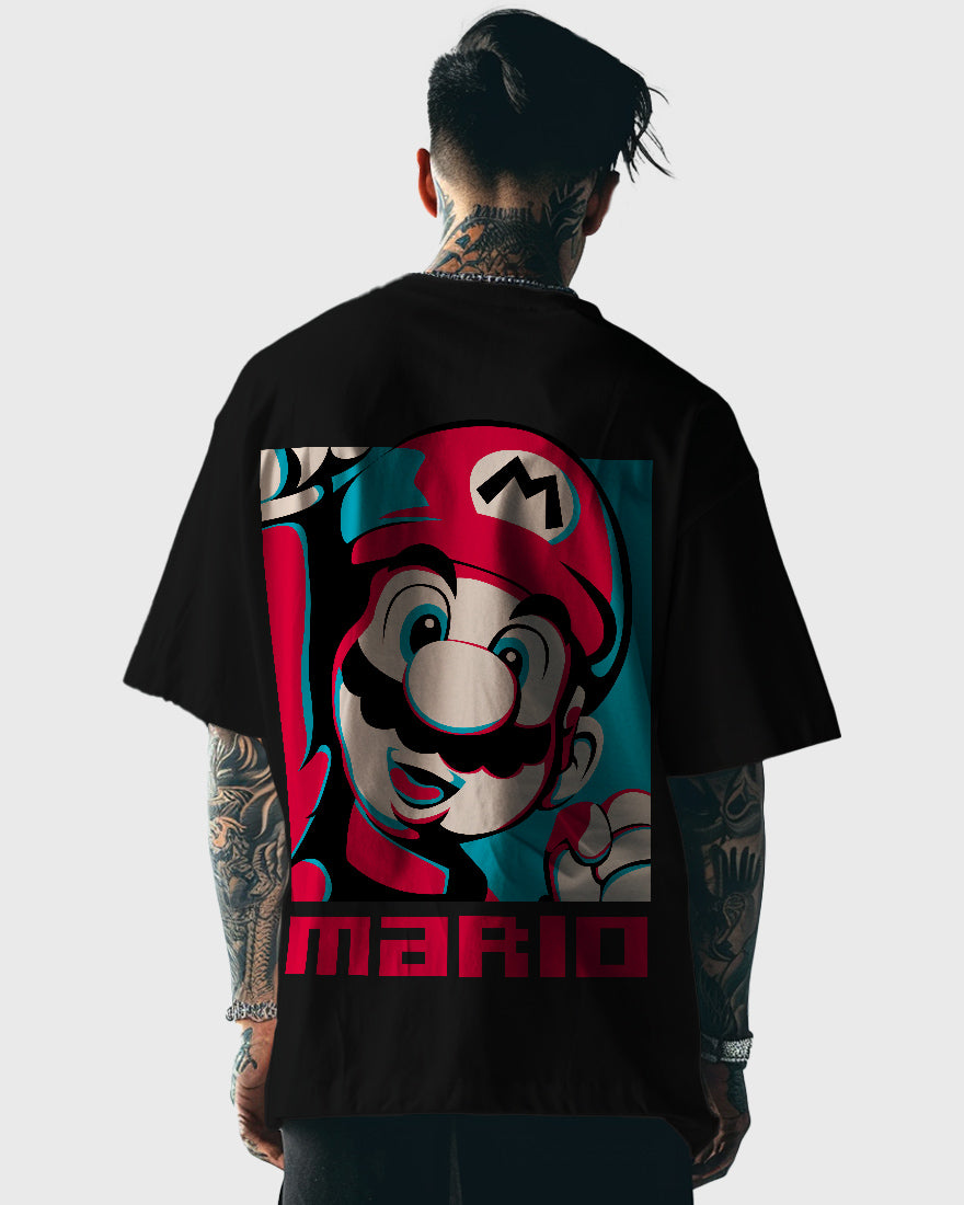 Mens Oversized Tshirt Gaming Mario 5