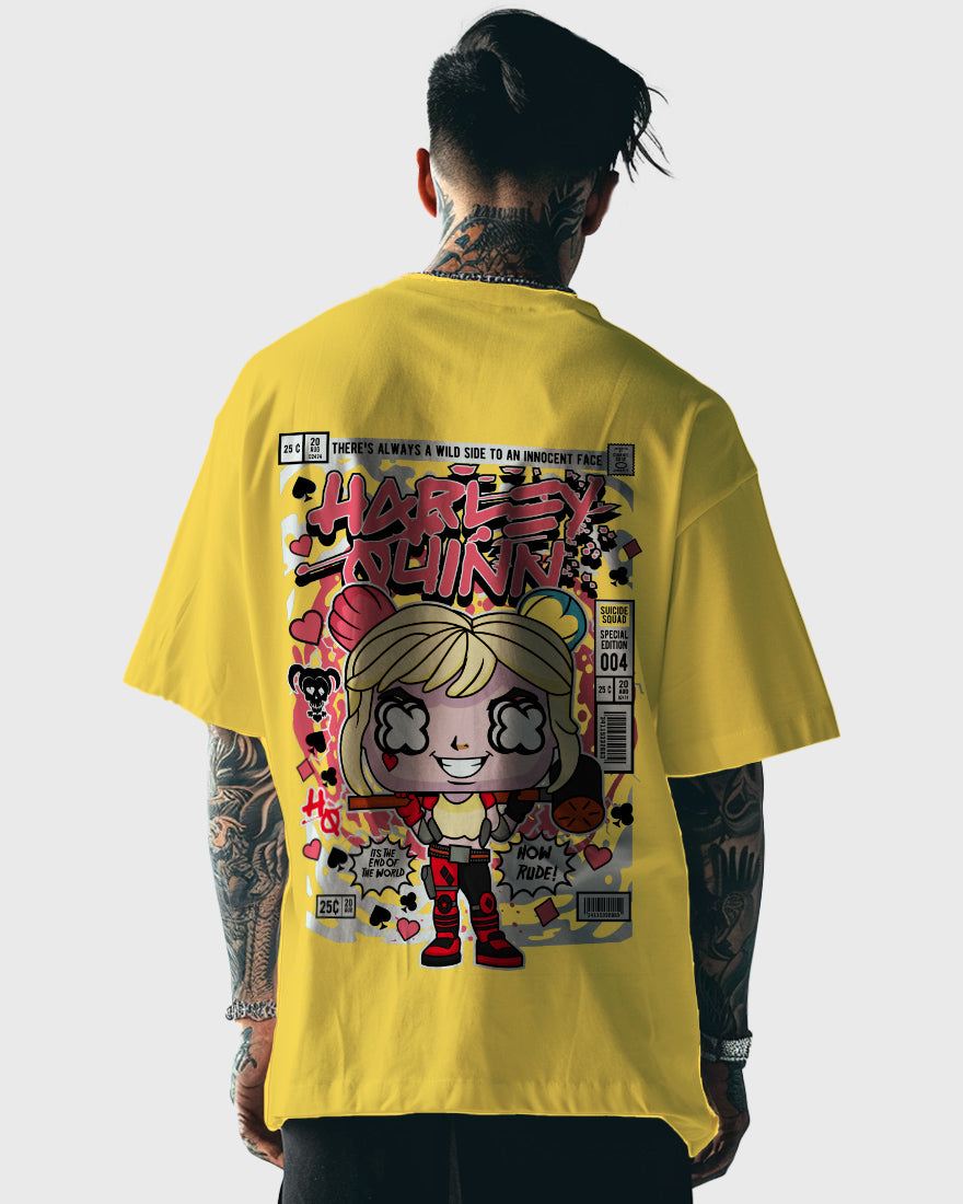 Mens Oversized Tshirt Movies Harley Quinn