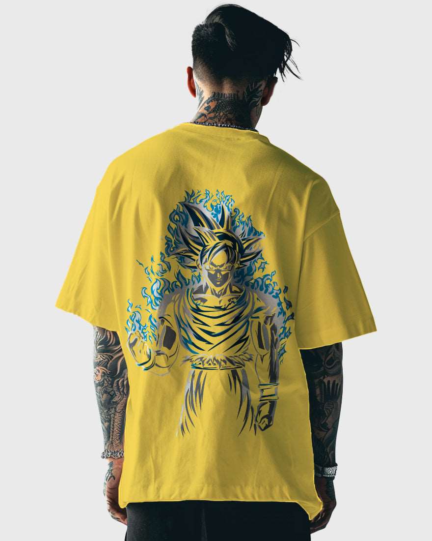 Mens Oversized Tshirt Anime Dragonballz Goku 2