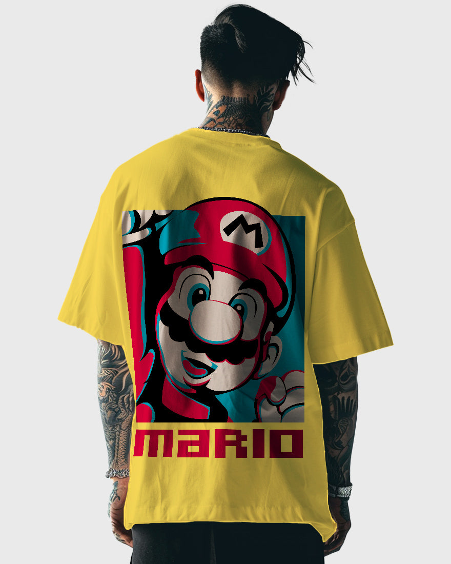 Mens Oversized Tshirt Gaming Mario 5