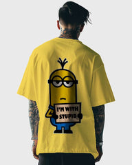 Mens Oversized Tshirt Cartoon Minions Kevin