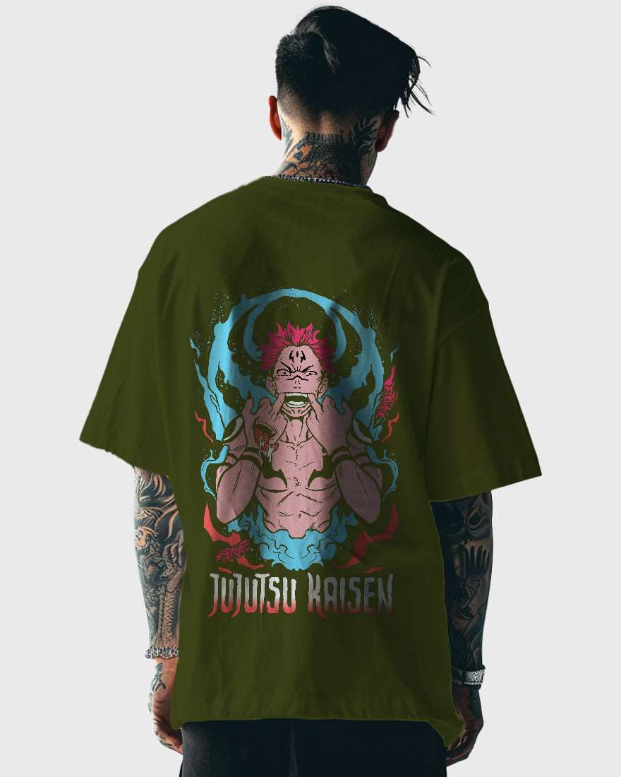 Mens Oversized Tshirt Anime Jujutsu Kaisen 1