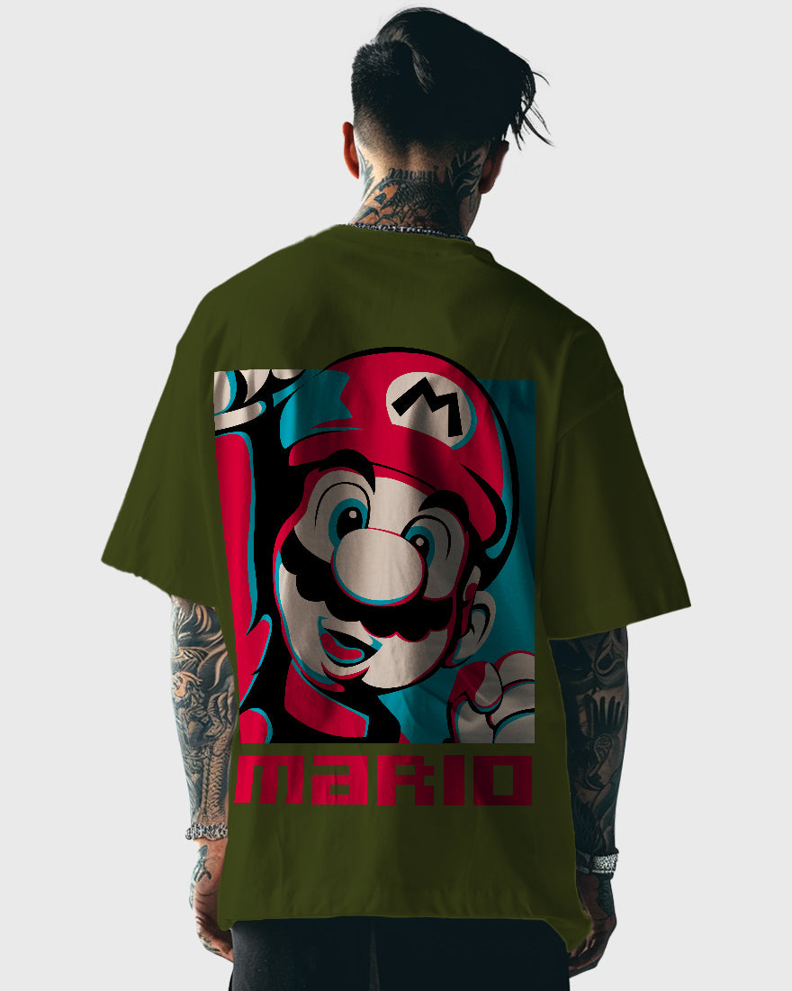 Mens Oversized Tshirt Gaming Mario 5