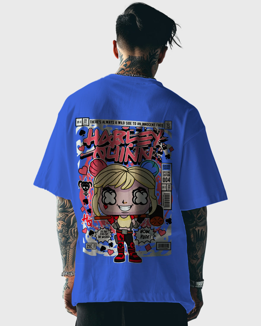 Mens Oversized Tshirt Movies Harley Quinn