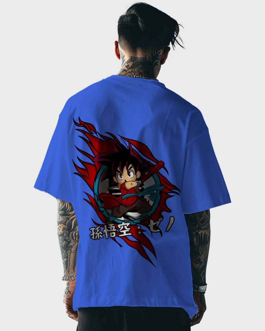 Mens Oversized Tshirt Anime Dragonballz Goku Kid