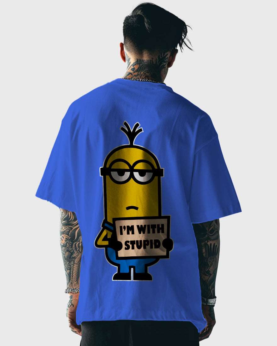 Mens Oversized Tshirt Cartoon Minions Kevin