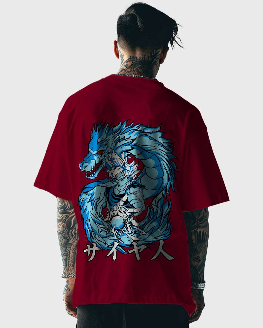 Mens Oversized Tshirt Anime Dragonballz Goku 1