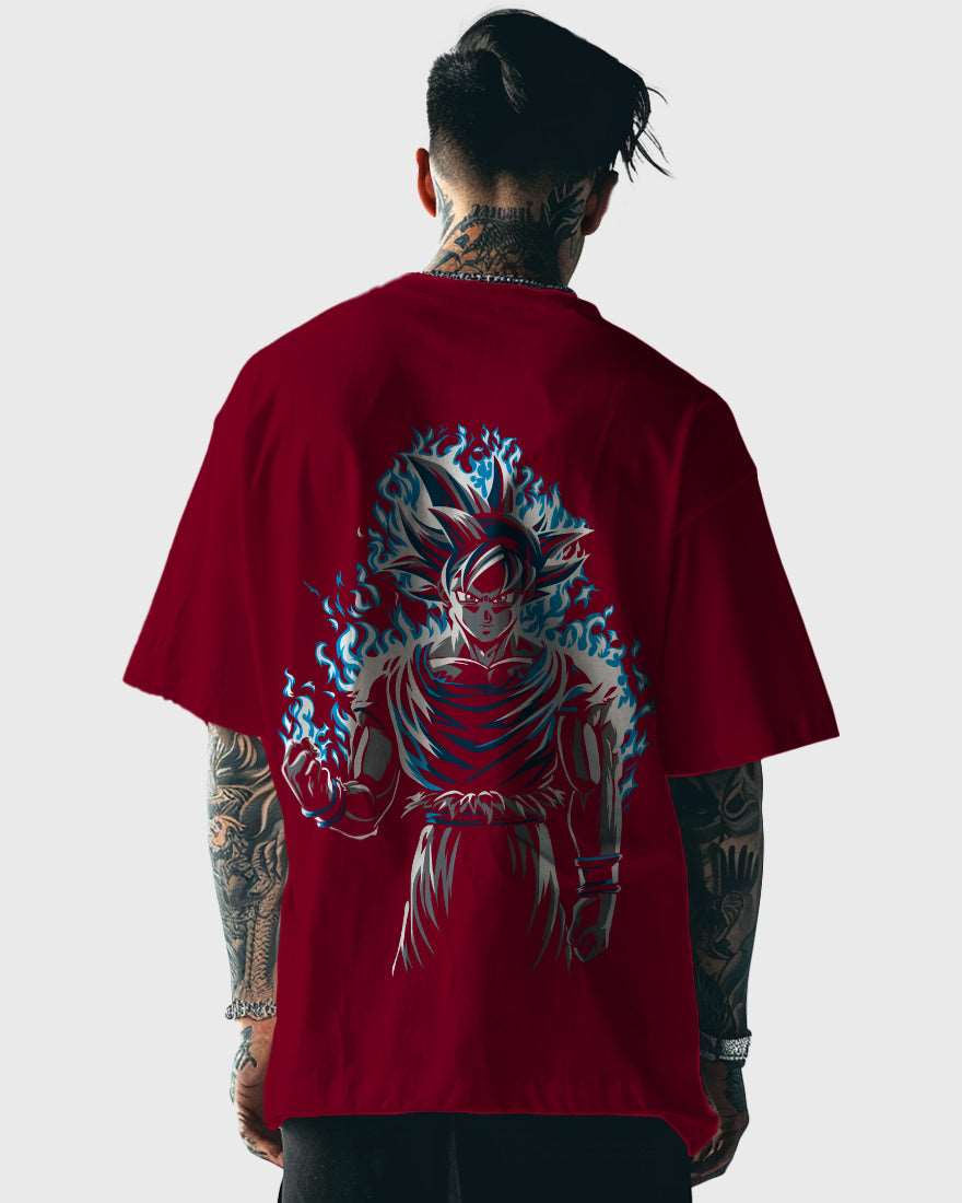 Mens Oversized Tshirt Anime Dragonballz Goku 2