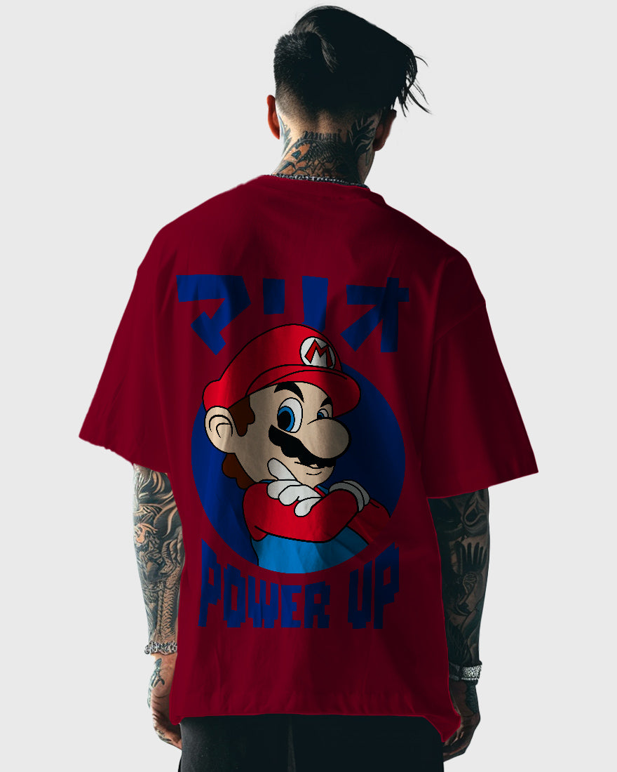 Mens Oversized Tshirt Gaming Mario 1