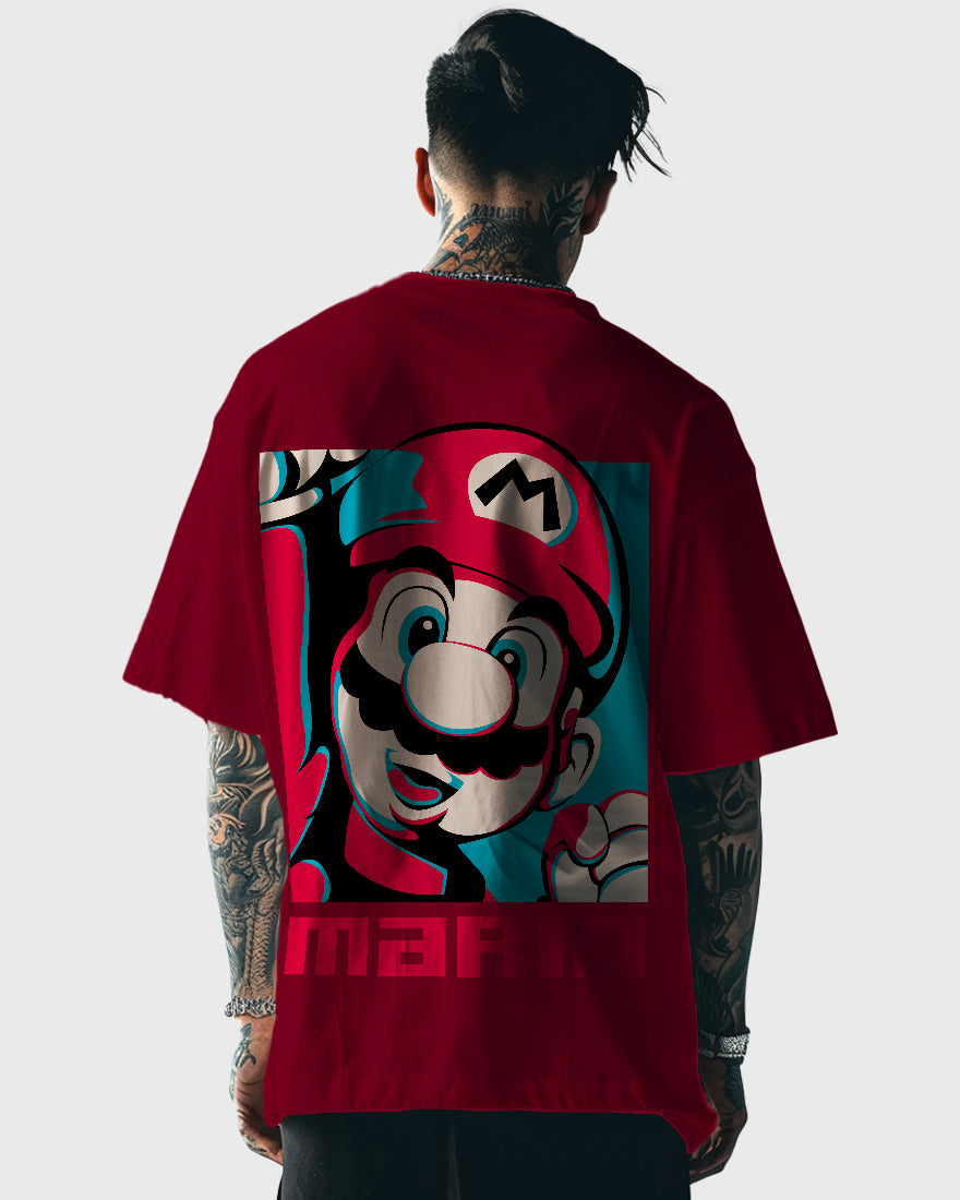 Mens Oversized Tshirt Gaming Mario 5