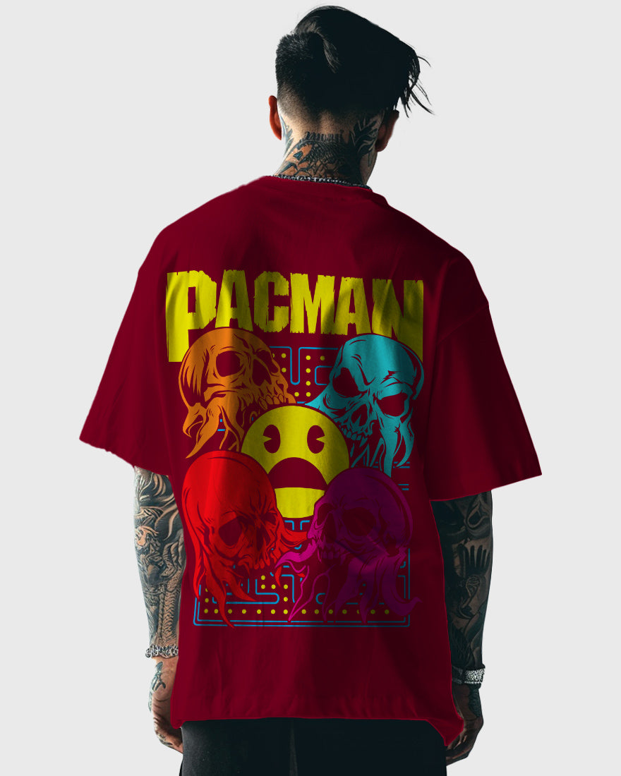 Mens Oversized Tshirt Gaming Pacman