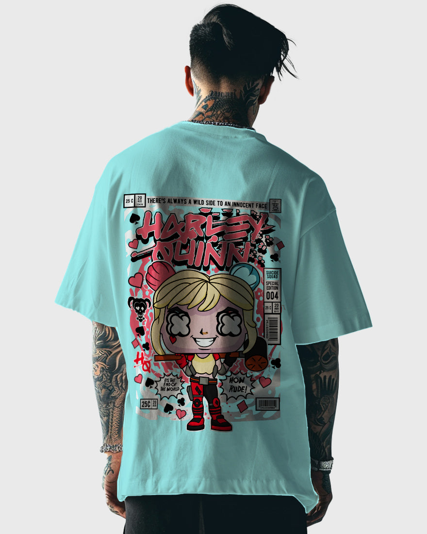 Mens Oversized Tshirt Movies Harley Quinn