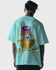 Mens Oversized Tshirt Anime Dragonballz Golden Freezer