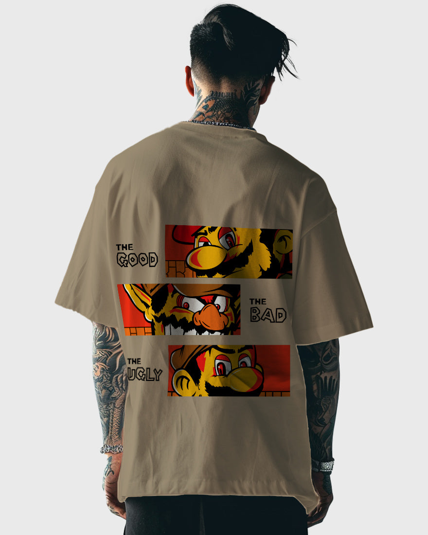 Mens Oversized Tshirt Gaming Mario 2