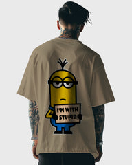 Mens Oversized Tshirt Cartoon Minions Kevin