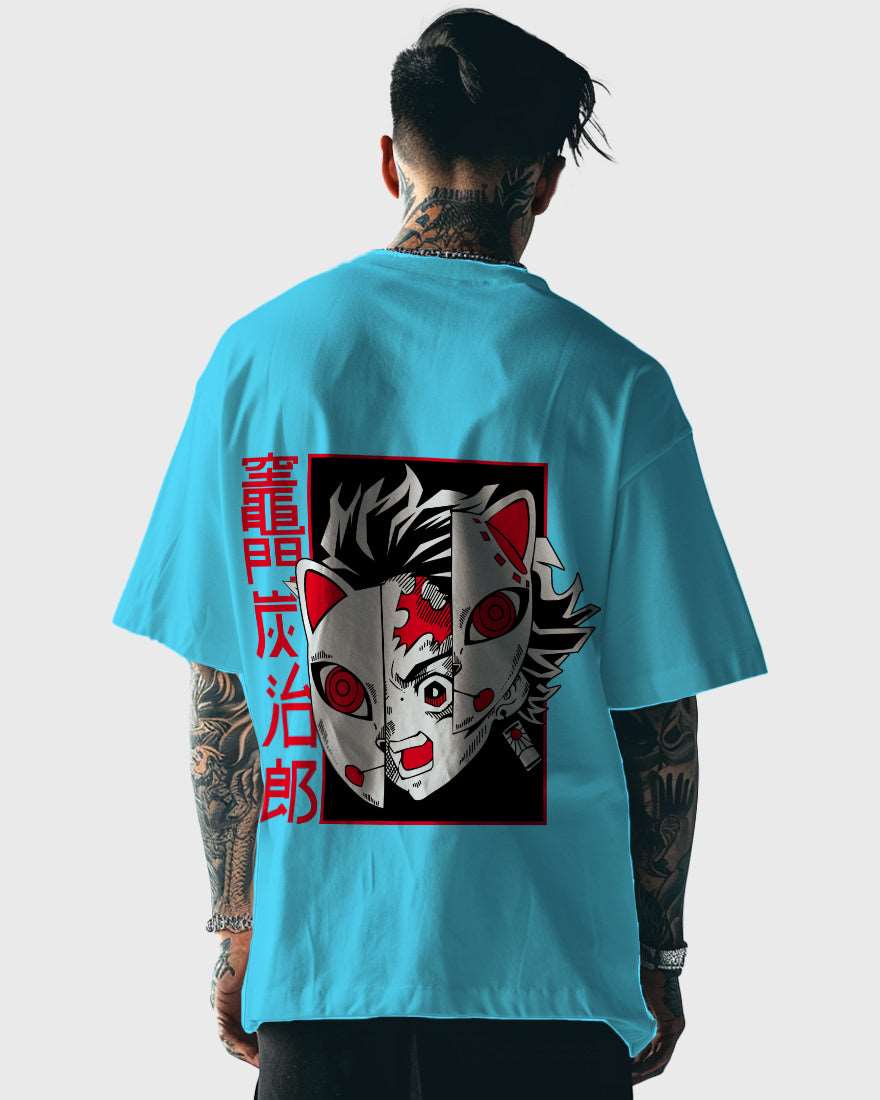 Mens Oversized Tshirt Anime Demonslayer 2