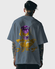 Mens Oversized Tshirt Anime Dragonballz Golden Freezer