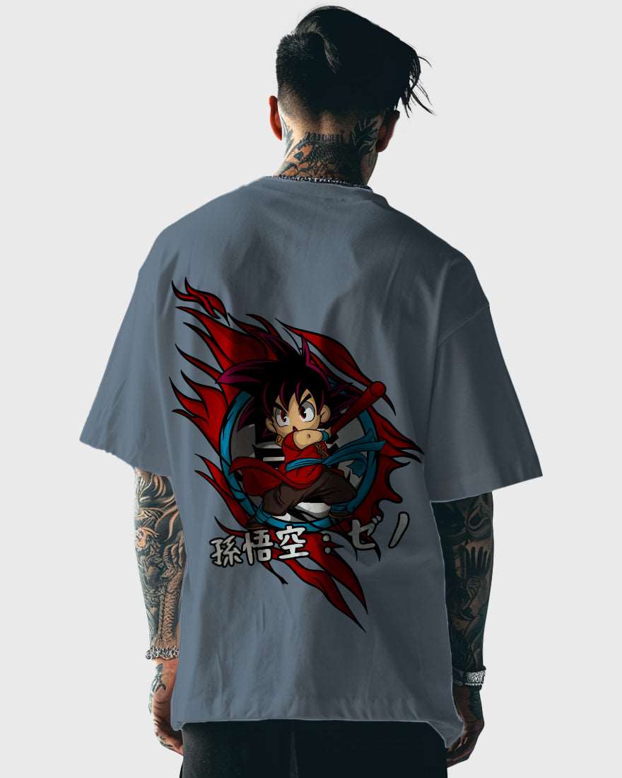 Mens Oversized Tshirt Anime Dragonballz Goku Kid