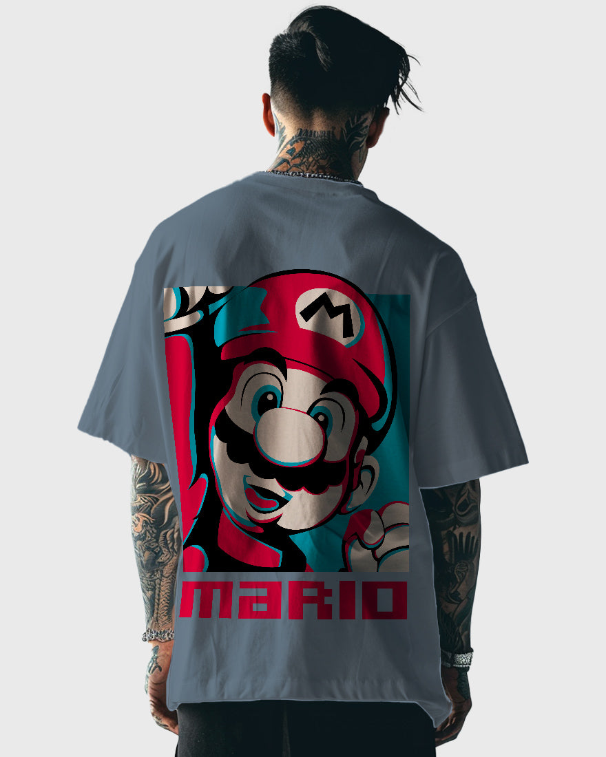 Mens Oversized Tshirt Gaming Mario 5