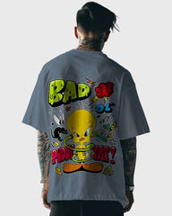 Mens Oversized Tshirt Cartoon Loony Tunes Tweety