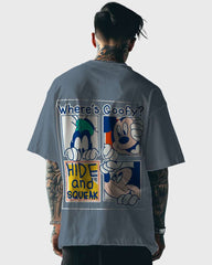 Mens Oversized Tshirt Cartoon Mickeymouse Goofy And Mickey