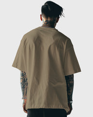 Men Oversized Tshirt Plain - Dark beige