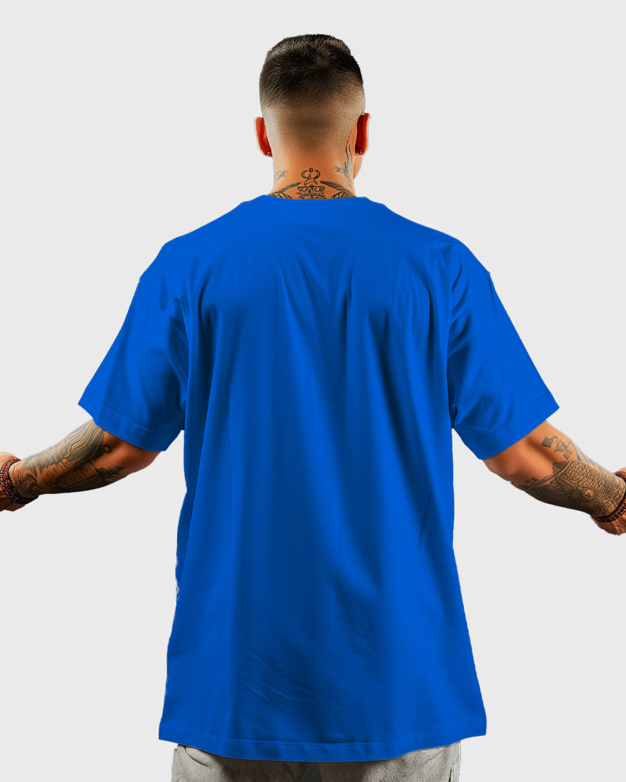 Men Oversized Tshirt Plain - Ice Blue