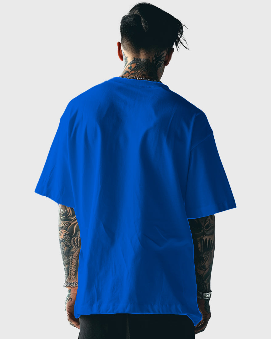 Men Oversized Tshirt Plain - Ice Blue