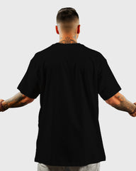 Men Oversized Tshirt Plain - Jet black