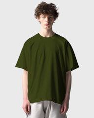 Men Oversized Tshirt Plain - Military Green