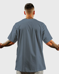 Men Oversized Tshirt Plain - Slate grey