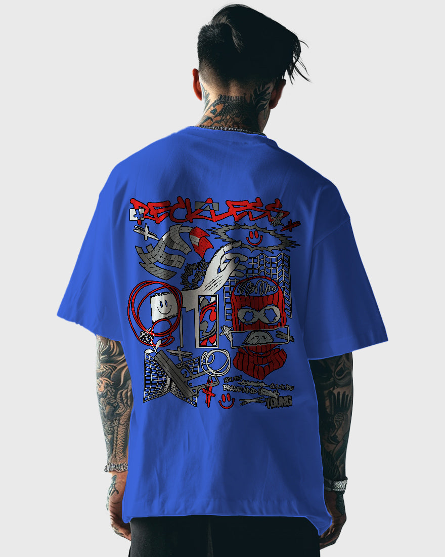 Mens Oversized Tshirt Funky Reckless