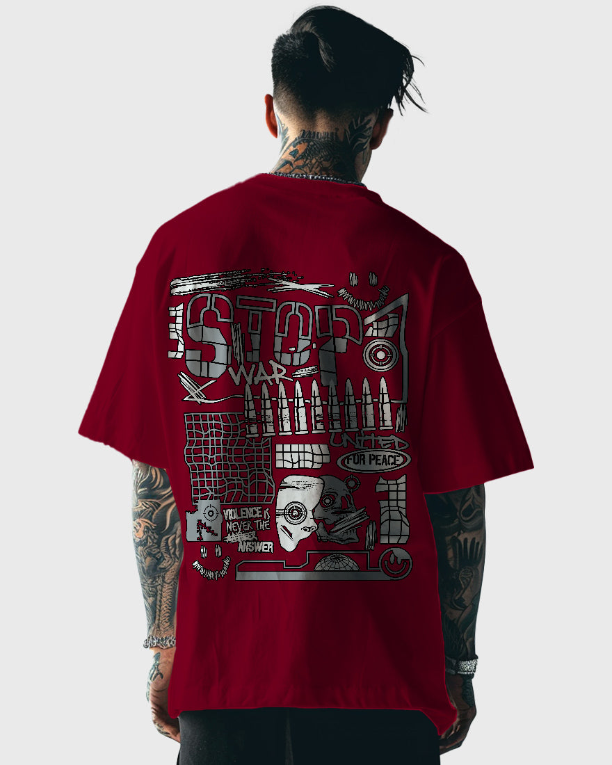 Mens Oversized Tshirt Funky Stopwar