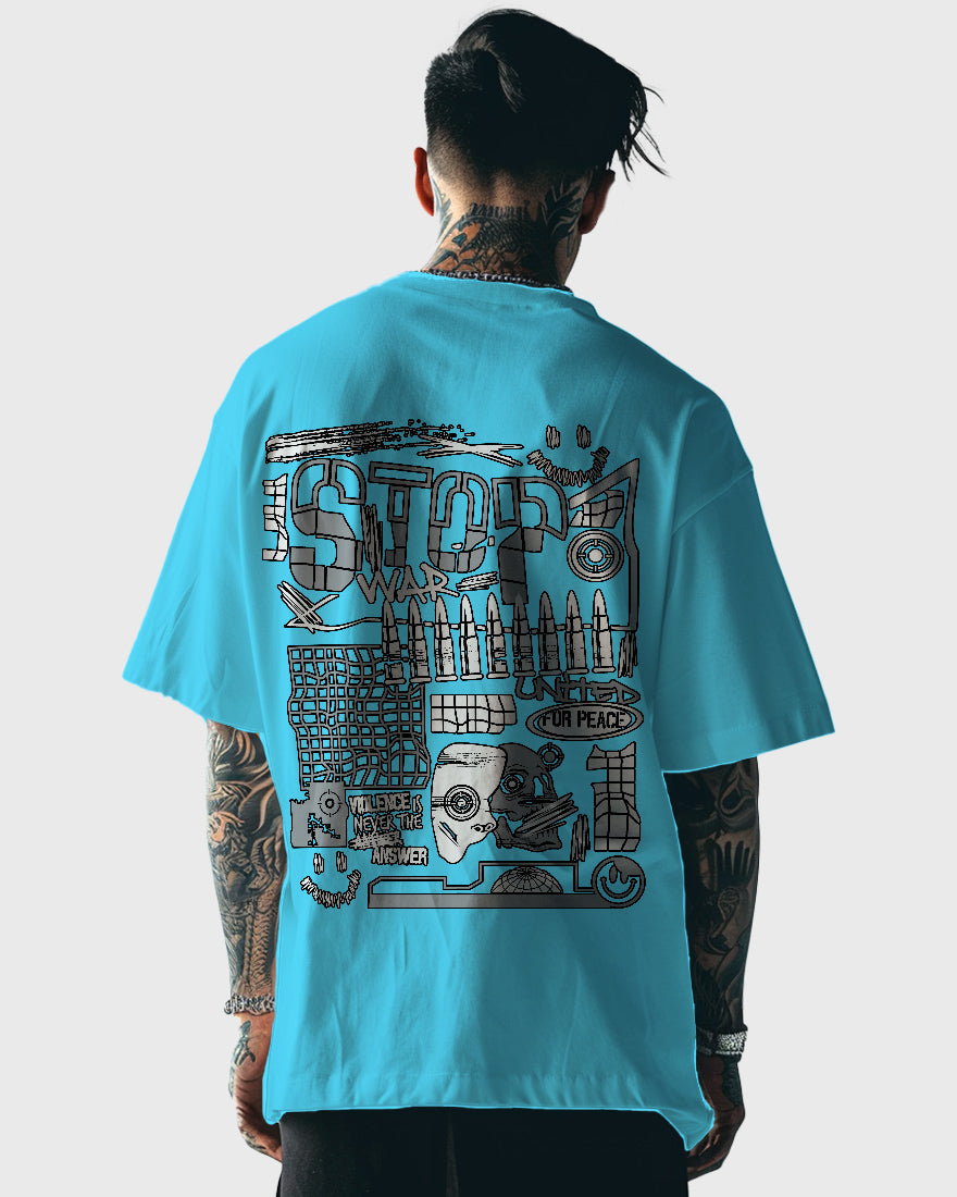 Mens Oversized Tshirt Funky Stopwar