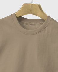 Men Regular Tshirt Plain - Dark beige