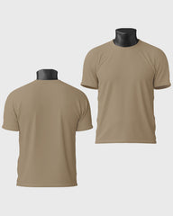 Men Regular Tshirt Plain - Dark beige