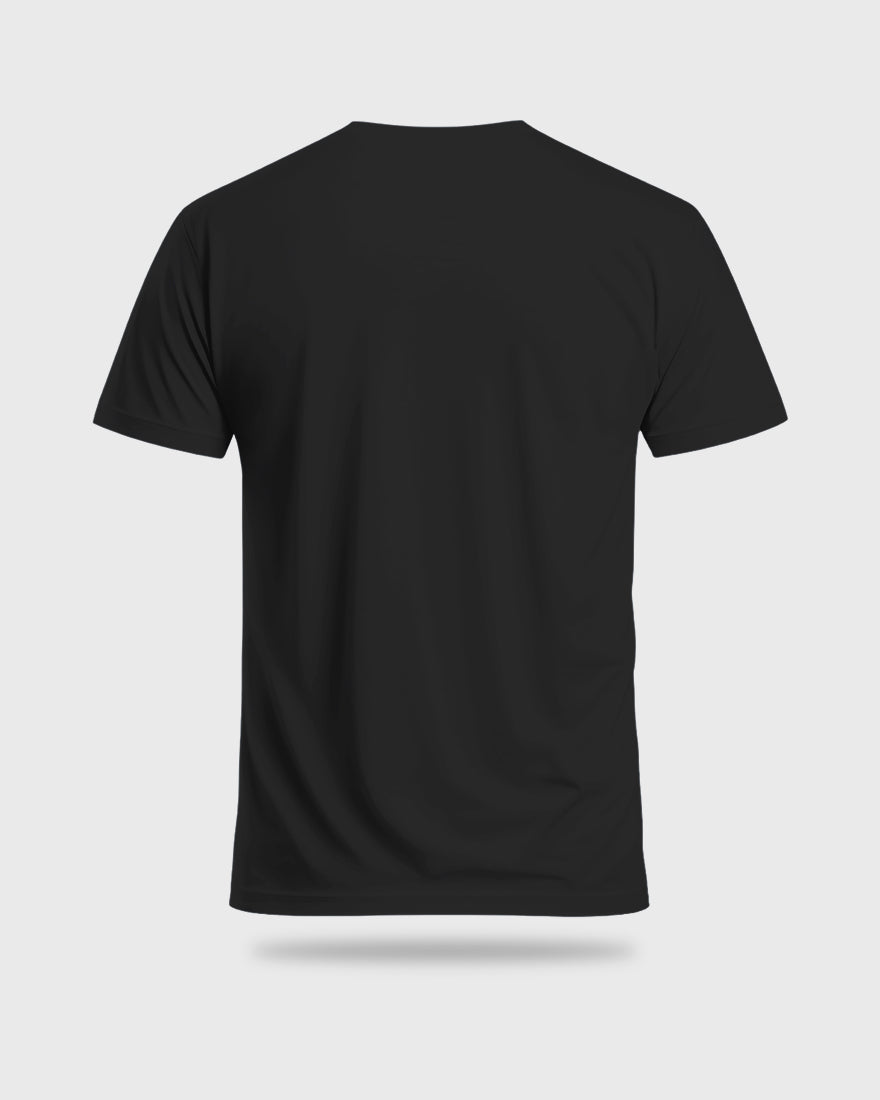 Men Regular Tshirt Plain - Jet black